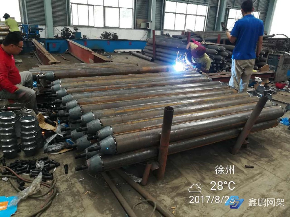 網架加工現場